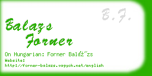 balazs forner business card